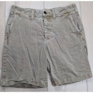 Outerknown Shorts Mens 29* (30) Fort Chino‎ Khaki Cotton Canvas Scout 8" Hiking